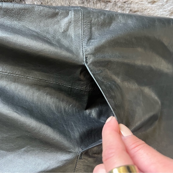 Vince leather shift dress. Size 4. Lightly worn. - Picture 4 of 9